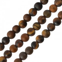 Perle sémi-precieuse œil de tigre ~4mm (95pcs/fil)