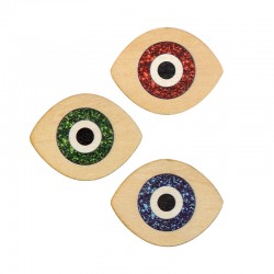 Wooden Evil Eye 45x35mm