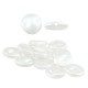 Pearl ABS Bead Round Flat 10mm Ø1mm