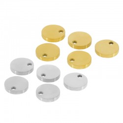 78080618 Breloque Ronde 7mm/1.3mm (Ø1.2mm) en Acier Inoxydable