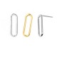 Zamak Earring Rectangular 6x2mm