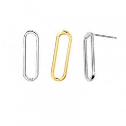 Orecchino in Zama Rettangolo 6x2mm