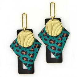 Zamak Earring Rectangular 6x2mm