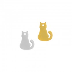 Brass Charm Cat 13x16mm (Ø1.5mm)