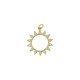 Zircon Brass Charm Sun 21mm