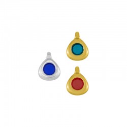 Enameled Zamak Charm Teardrop 11mm