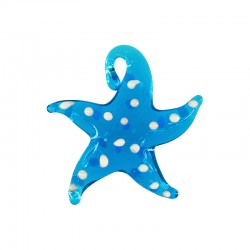 Murano Glass Pendant Seastar (~25x30mm)