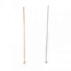 Brass Earring Chain with Loop 100mm