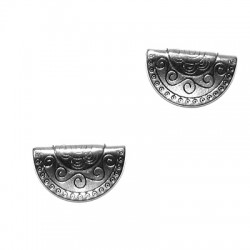 Pendentif en Zamak Demi-Cercle Ethnique 21 x 13 mm Ø 1.8 mm