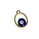 Colgante de Metal Zamak Ovalado con Ojo con Esmalte 13x20mm