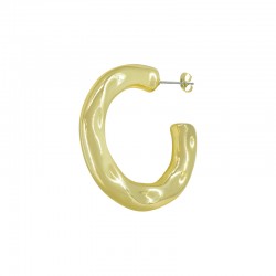 Acrylic Earring Hoop Hammered 39x37mm/6mm