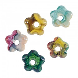 Κεραμικό Στοιχείο Λουλούδι με Σμάλτο 16mm/4mm (Ø5mm)