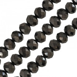 Crystal Washer Bead Faceted 10x7mm Ø~1.2mm (72pcs/str)