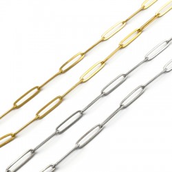 Ανοξείδωτο Ατσάλι 304 Paperclip Αλυσίδα 20x4mm/0.8mm