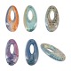 Ceramic Pendant Oval w/ Enamel 35x65mm