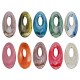 Ceramic Pendant Oval w/ Enamel 35x65mm
