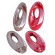 Ceramic Pendant Oval w/ Enamel 35x65mm