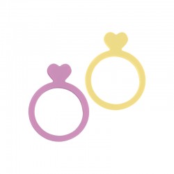 Plexi Acrylic Ring w/ Heart 22x30mm