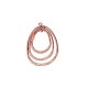 Boucles d'oreilles ovales en Métal/Laiton 27x43mm