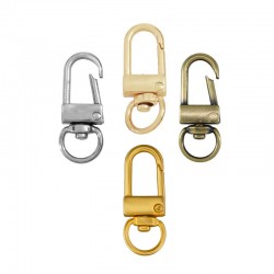Fermoir Mousqueton Pivotant en Zamak 12 x 33 mm
