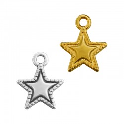 Zamak Charm Star 12mm