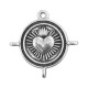 Zamak Charm Round with Heart 18mm