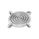 Zamak Charm Round with Heart 18mm