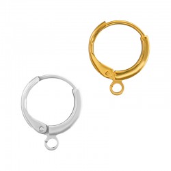 Brass Earring Hoop w/ Loop 13mm