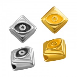 Zamak Slider Rhombus w/ Evil Eye 8mm Ø0.9mm