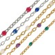 Catena in Acciaio Inossidabile 304 con Smalto Glitterato 1.5X2 mm