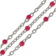 Catena in Acciaio Inossidabile 304 con Smalto Glitterato 1.5X2 mm