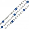 Acier/ Bleu pailleté