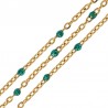 Or 18 carats/ Vert pailleté