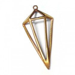 Pendentif Diamant en Métal/Laiton 23x44mm