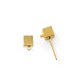 Brass Earring Cube 5mm