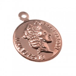 Colgante de Metal Acero Moneda Libra Esterlina 20mm