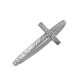 Brass Cast Curved Cross 38x15mm