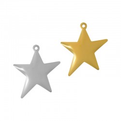 Charm Étoile en Acier Inoxydable 304 25 mm