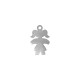 Stainless Steel 304 Charm Girl 10x15mm