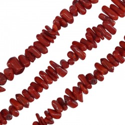 Κοράλλι Μπαμπού Χάντρα Τσιπς ~6-12mm Ø~0.3mm (~190τμχ)