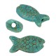 Ceramic Bead Fish 26x12mm Ø2.2mm
