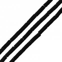Lava Colored Silk Coated Tube Black 4x13mm (40cm)