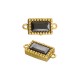 Conector de Acero Inoxidable 304 en Forma de Paralelogramo con Circonita