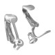 Brass Clip-On Hoop Earring Converter 8x19mm