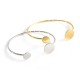 Bracelet Jonc Ajustable en Métal/Laiton 64mm avec deux cercles