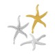 Zamak Pendant Starfish 30x40mm Ø2mm