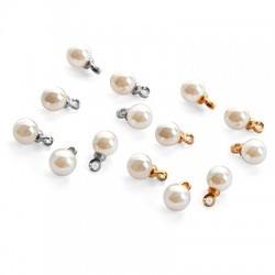 Perle ABS Ronde avec Capuchon 6 mm Ø1.2 mm