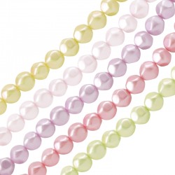 Glass Pearl Bead Faceted Round 8mm Ø0.6mm (~52pcs)