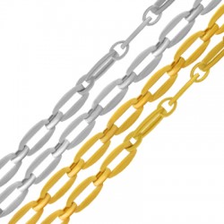 Chaîne maille Ovale 6.5x12.7mm/1.4mm en Acier Inoxydable 304