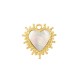 Ciondolo a Cuore in Acciaio Inossidabile 304 con Base a Conchiglia 16 mm
